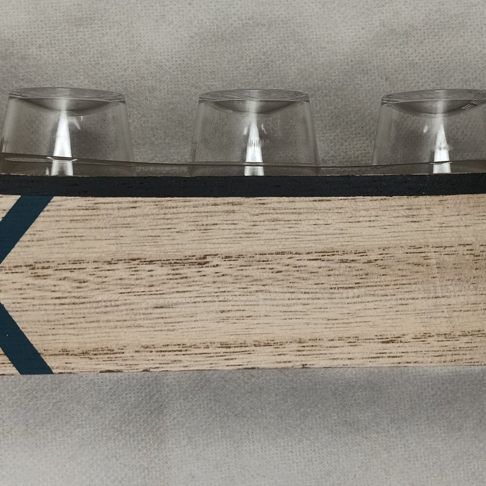 NEW Horizon Group Unique Canoe Shot Glass Holder Length 9.5" Width 3.25" Holds 3